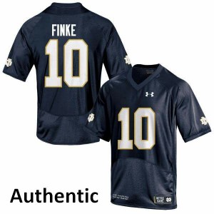Men's Notre Dame Fighting Irish Chris Finke #10 Stitched Authentic Navy Blue Jersey 519916-453