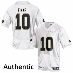 Men's Notre Dame Fighting Irish Chris Finke #10 White Stitched Authentic Jersey 926743-719