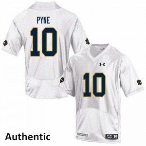 Men's Notre Dame Fighting Irish Drew Pyne #10 Authentic White Official Jersey 428238-798