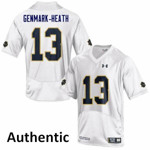 Men Notre Dame Fighting Irish Jordan Genmark-Heath #13 White Authentic Embroidery Jersey 608528-913