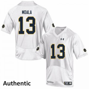 Men's Notre Dame Fighting Irish Paul Moala #13 White Authentic Stitched Jerseys 374644-288