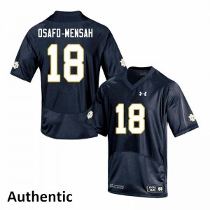 Men's Notre Dame Fighting Irish Nana Osafo-Mensah #18 Authentic Stitched Navy Jerseys 731872-703