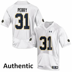 Men's Notre Dame Fighting Irish Spencer Perry #31 Stitch White Authentic Jerseys 490486-553