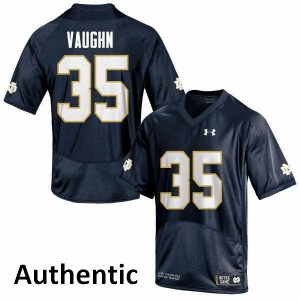 Men's Notre Dame Fighting Irish Donte Vaughn #35 Navy Blue Authentic Embroidery Jerseys 951694-885