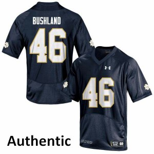 Men's Notre Dame Fighting Irish Matt Bushland #46 Embroidery Navy Authentic Jersey 804165-540