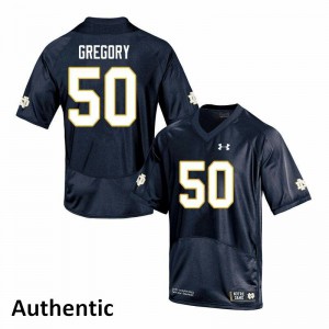 Men's Notre Dame Fighting Irish Reed Gregory #50 Embroidery Authentic Navy Jersey 525244-282