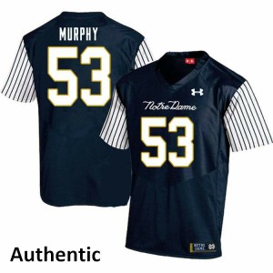 Men's Notre Dame Fighting Irish Quinn Murphy #53 Official Alternate Authentic Navy Blue Jersey 596031-124