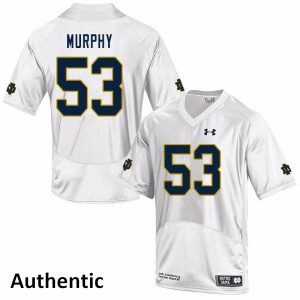 Mens Notre Dame Fighting Irish Quinn Murphy #53 Authentic White Football Jerseys 641202-346