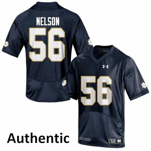 Men's Notre Dame Fighting Irish Quenton Nelson #56 Official Authentic Navy Blue Jersey 927468-705