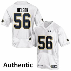 Men Notre Dame Fighting Irish Quenton Nelson #56 Authentic Official White Jersey 825059-232