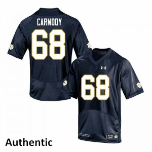 Mens Notre Dame Fighting Irish Michael Carmody #68 Authentic Official Navy Jersey 937737-276