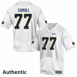 Men Notre Dame Fighting Irish Quinn Carroll #77 Authentic White Official Jersey 809624-129