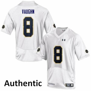 Men's Notre Dame Fighting Irish Donte Vaughn #8 White Authentic Official Jersey 175266-119