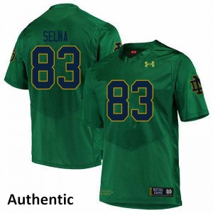 Men's Notre Dame Fighting Irish Charlie Selna #83 Green Authentic Embroidery Jerseys 978145-953