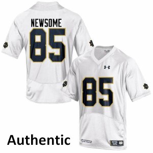 Men Notre Dame Fighting Irish Tyler Newsome #85 White Stitched Authentic Jersey 964763-582