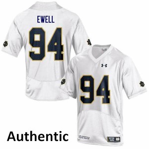 Mens Notre Dame Fighting Irish Darnell Ewell #94 White Authentic Embroidery Jersey 953141-942
