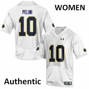 Womens Notre Dame Fighting Irish Patrick Pelini #10 High School White Authentic Jersey 708327-144