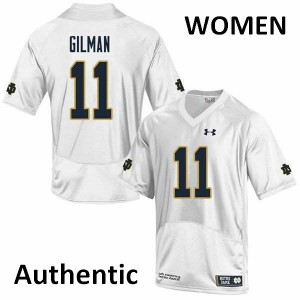 Women Notre Dame Fighting Irish Alohi Gilman #11 White Football Authentic Jerseys 653162-945