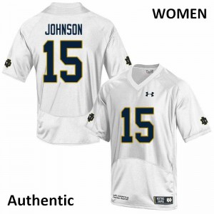 Women Notre Dame Fighting Irish Jordan Johnson #15 NCAA Authentic White Jerseys 206347-186