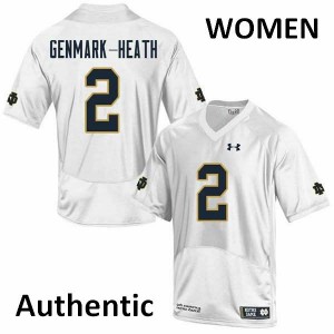 Women's Notre Dame Fighting Irish Jordan Genmark-Heath #2 Authentic Stitched White Jersey 823899-777