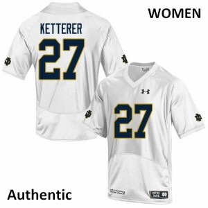 Women Notre Dame Fighting Irish Chase Ketterer #27 Authentic White University Jersey 860149-569