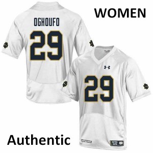 Women Notre Dame Fighting Irish Ovie Oghoufo #29 Authentic Official White Jersey 626683-904