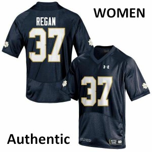 Women Notre Dame Fighting Irish Robert Regan #37 Authentic Official Navy Blue Jersey 550774-739