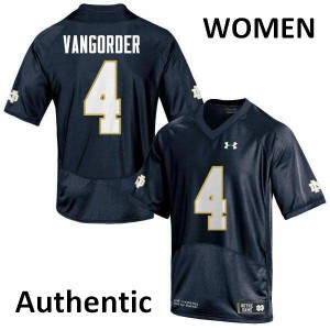 Womens Notre Dame Fighting Irish Montgomery VanGorder #4 Embroidery Navy Blue Authentic Jerseys 643717-427