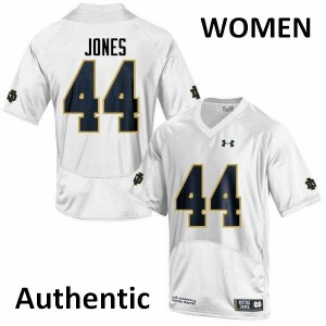 Women Notre Dame Fighting Irish Jamir Jones #44 White University Authentic Jersey 903257-321