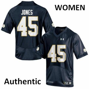 Women Notre Dame Fighting Irish Jonathan Jones #45 High School Authentic Navy Blue Jersey 555605-474
