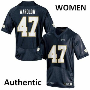 Women's Notre Dame Fighting Irish Kofi Wardlow #47 Navy Official Authentic Jersey 215170-679