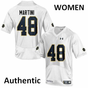 Women Notre Dame Fighting Irish Greer Martini #48 Authentic White Stitched Jersey 946491-240