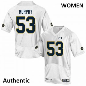 Womens Notre Dame Fighting Irish Quinn Murphy #53 Authentic White Embroidery Jerseys 307622-385