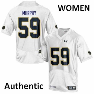 Women Notre Dame Fighting Irish Kier Murphy #59 White Authentic University Jerseys 676668-903