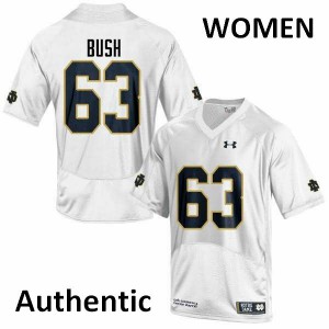 Women Notre Dame Fighting Irish Sam Bush #63 Authentic NCAA White Jersey 254801-952