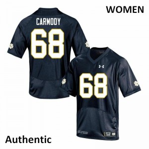 Women Notre Dame Fighting Irish Michael Carmody #68 Authentic Embroidery Navy Jersey 896894-952