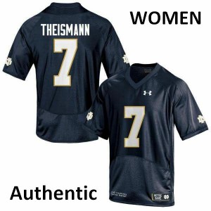 Women Notre Dame Fighting Irish Joe Theismann #7 Alumni Navy Blue Authentic Jerseys 410666-808