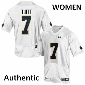 Women's Notre Dame Fighting Irish Stephon Tuitt #7 White High School Authentic Jerseys 803782-405