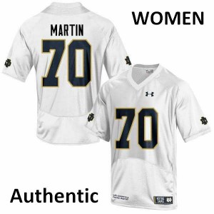 Women's Notre Dame Fighting Irish Zack Martin #70 White Authentic Football Jerseys 818062-747