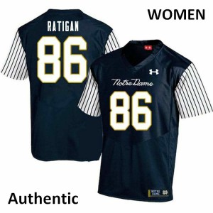 Women Notre Dame Fighting Irish Conor Ratigan #86 Navy Blue Alternate Authentic NCAA Jersey 230103-572