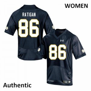 Women Notre Dame Fighting Irish Conor Ratigan #86 Navy Alumni Authentic Jerseys 809708-473