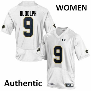 Women's Notre Dame Fighting Irish Kyle Rudolph #9 White High School Authentic Jersey 419017-845