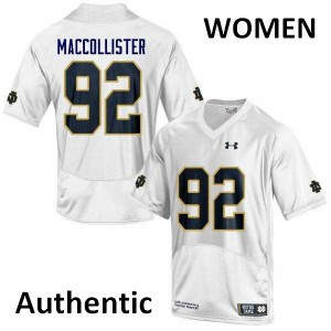Women's Notre Dame Fighting Irish Jonathon MacCollister #92 White Authentic Official Jersey 806414-149