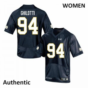Women Notre Dame Fighting Irish Giovanni Ghilotti #94 Navy Official Authentic Jerseys 566703-463