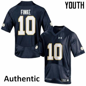 Youth Notre Dame Fighting Irish Chris Finke #10 Authentic Football Navy Blue Jerseys 765546-939
