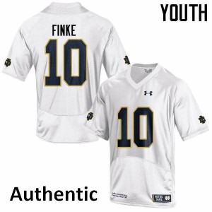 Youth Notre Dame Fighting Irish Chris Finke #10 University Authentic White Jersey 623483-590