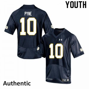 Youth Notre Dame Fighting Irish Drew Pyne #10 Official Navy Authentic Jerseys 242422-790