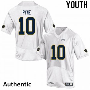 Youth Notre Dame Fighting Irish Drew Pyne #10 University Authentic White Jersey 301913-640