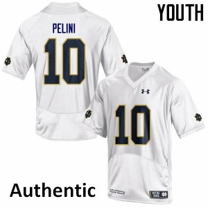 Youth Notre Dame Fighting Irish Patrick Pelini #10 Authentic Embroidery White Jersey 127625-550