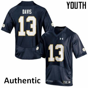Youth Notre Dame Fighting Irish Avery Davis #13 Navy High School Authentic Jerseys 499407-968